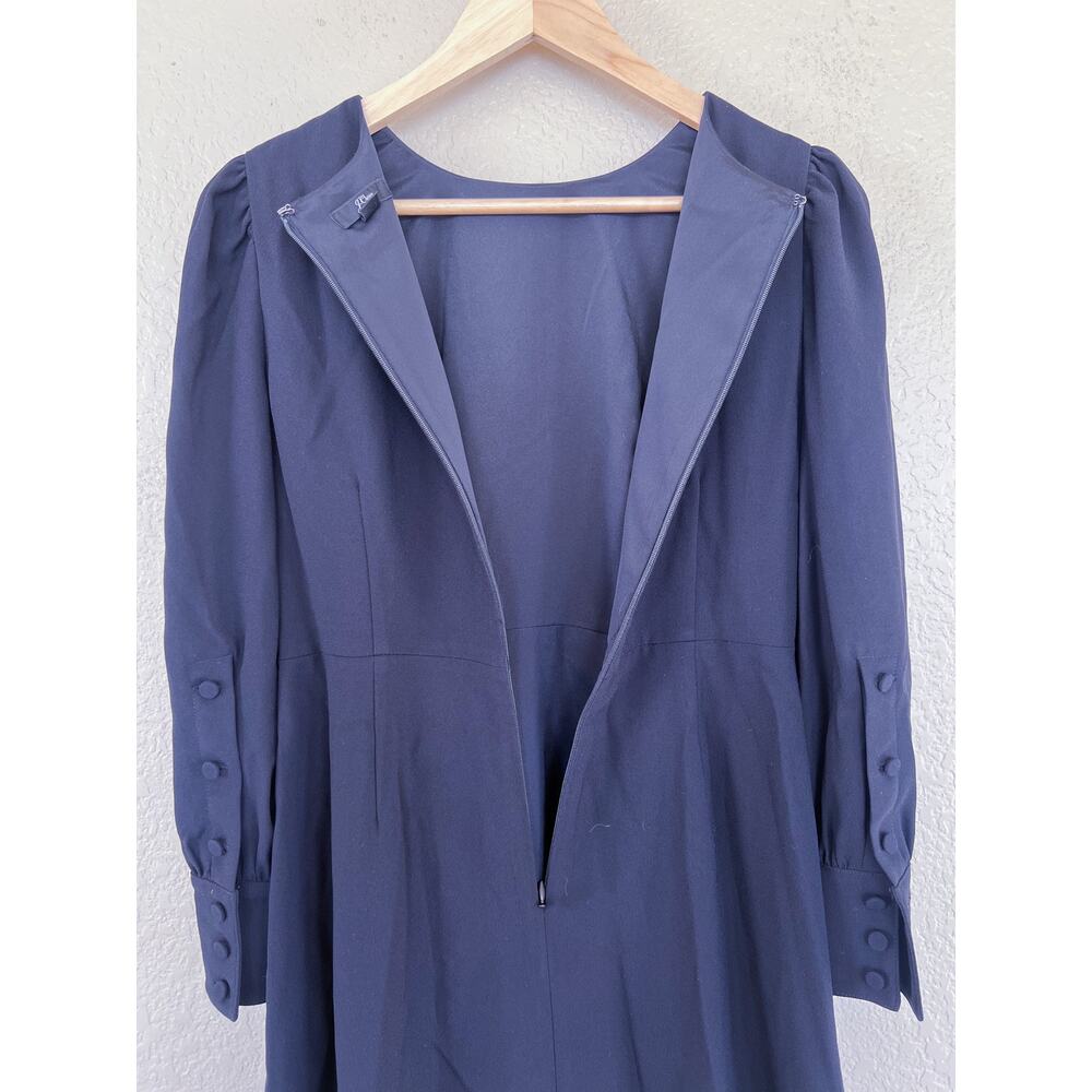 J.Crew Women's Black Mini Dress 6 Petite 6p Crepe Professional Modest Career - Picture 6 of 8